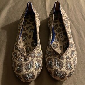 Rothy's The Flat Round Leopard Print RETIRED Size 5.5